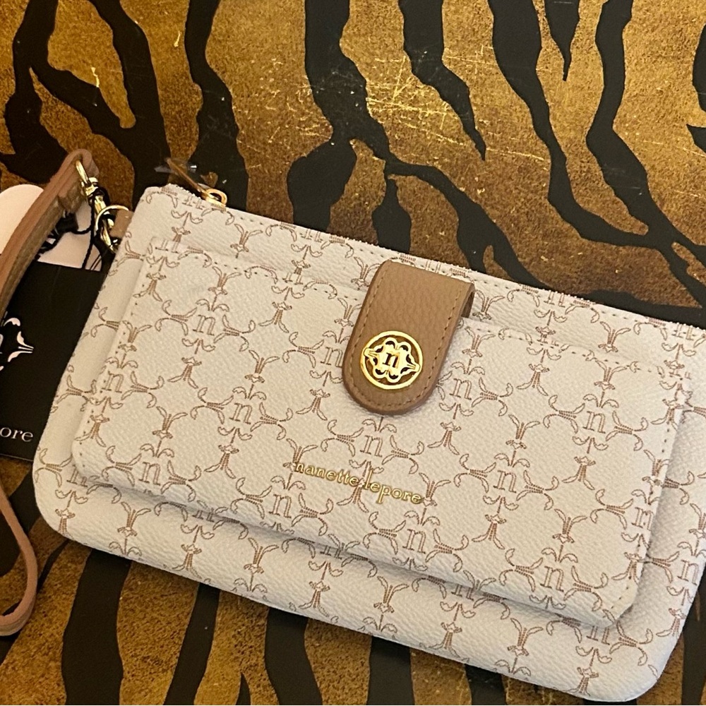 Nanette Lepore Cream and Tan Women's Wallet NWT